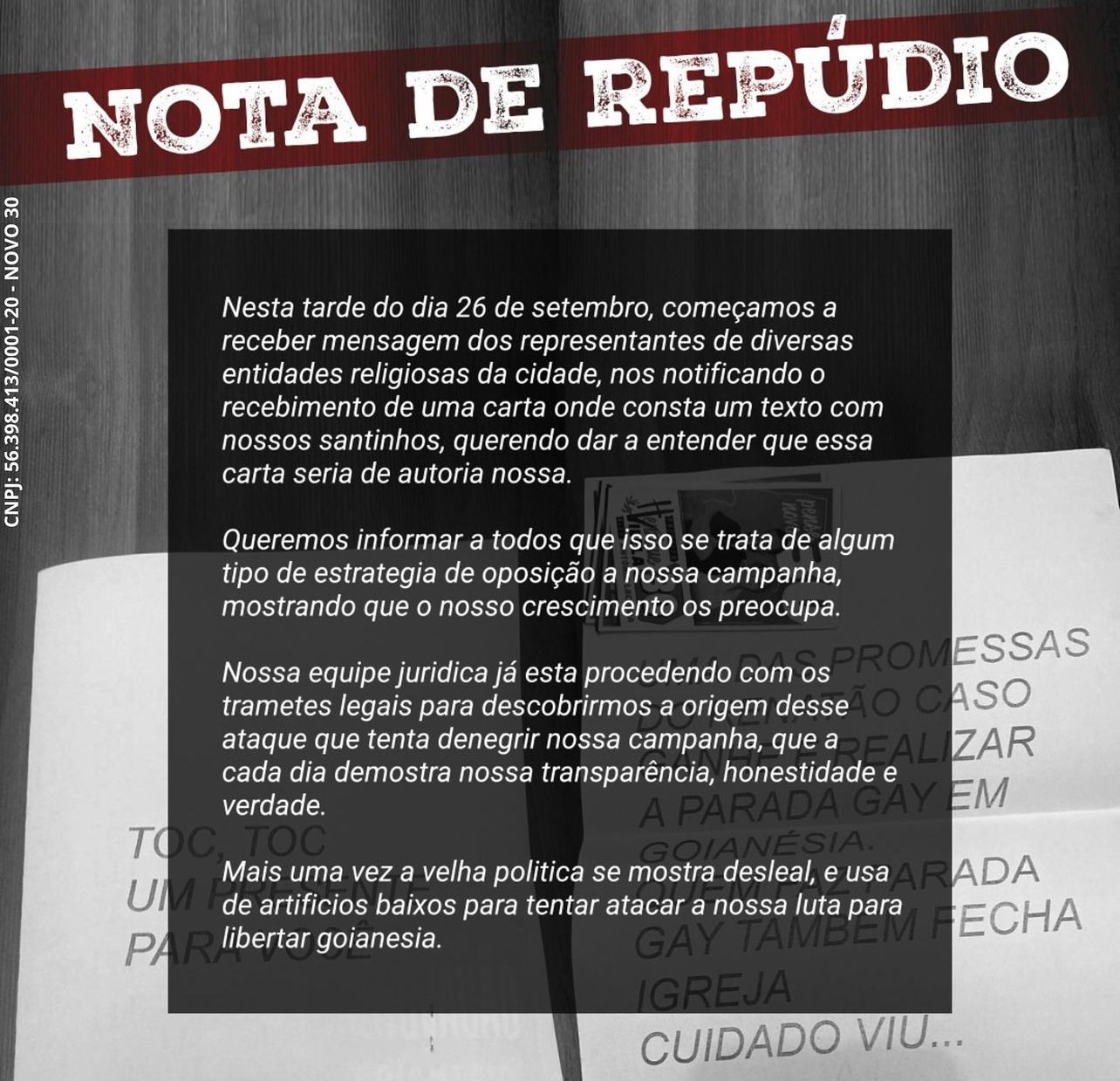 Campanha de Henrique Vilela e Renato de Castro são alvos de ataques simultâneos; caso vai parar na justiça