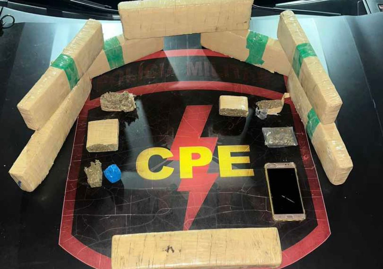 CPE de Goianésia tira 8 kg de maconha de circulação e prende traficante no Santa Tereza