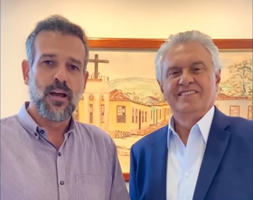 Ronaldo Caiado cumpre agenda com Renato Castro para entregar benefícios em Goianésia