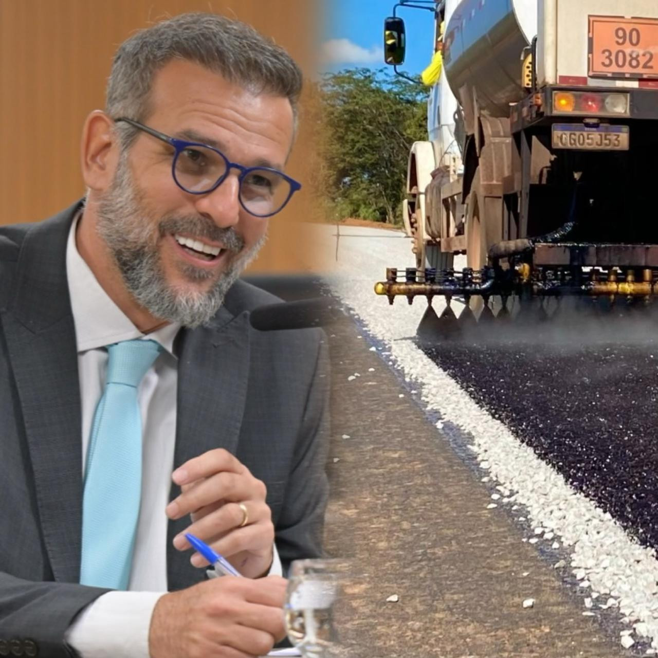 Renato de Castro comemora os R$ 2 milhões do Governo de Goiás investidos em recapeamento em Goianésia