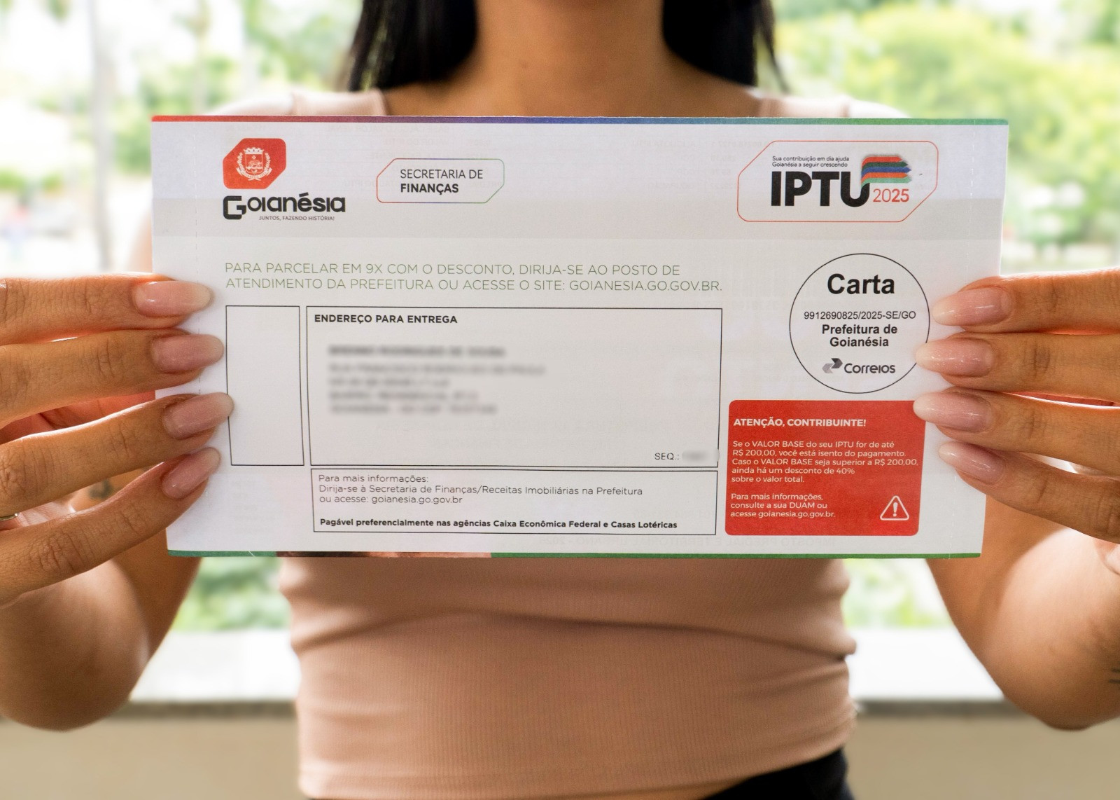  Contribuintes de Goianésia têm até o dia 30 para pagar o IPTU 2025 com desconto de até 40%
