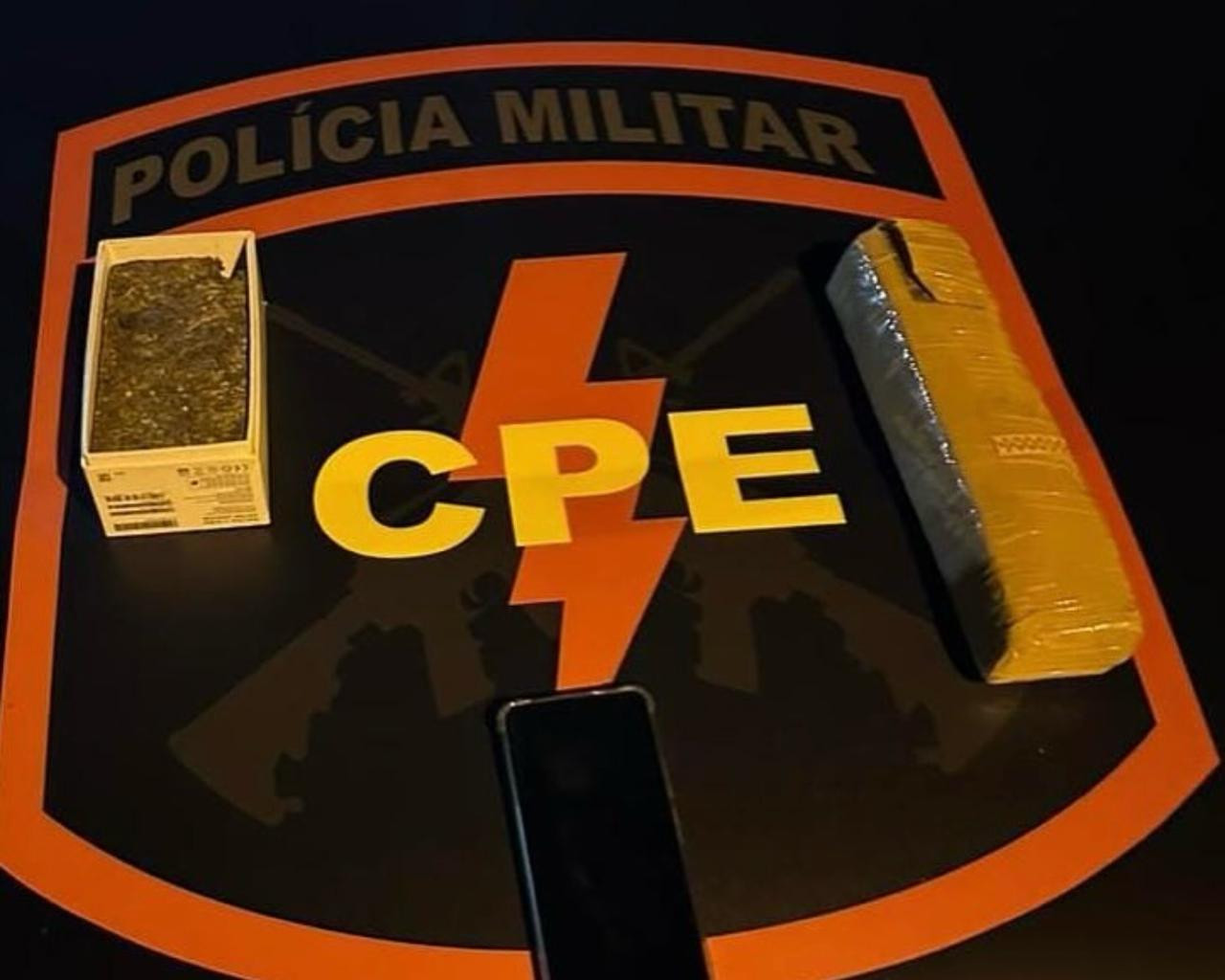 Traficante de drogas é preso pelo CPE de Goianésia com quase um quilo de maconha