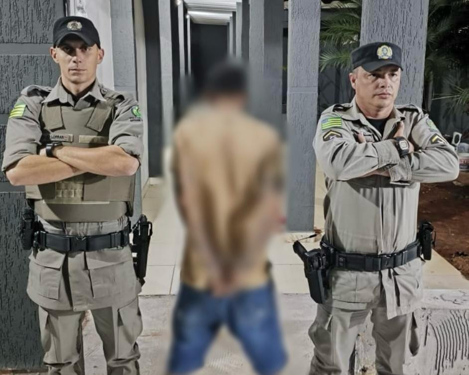 Polícia Militar de Goianésia prende homem por violência doméstica no Nova Aurora