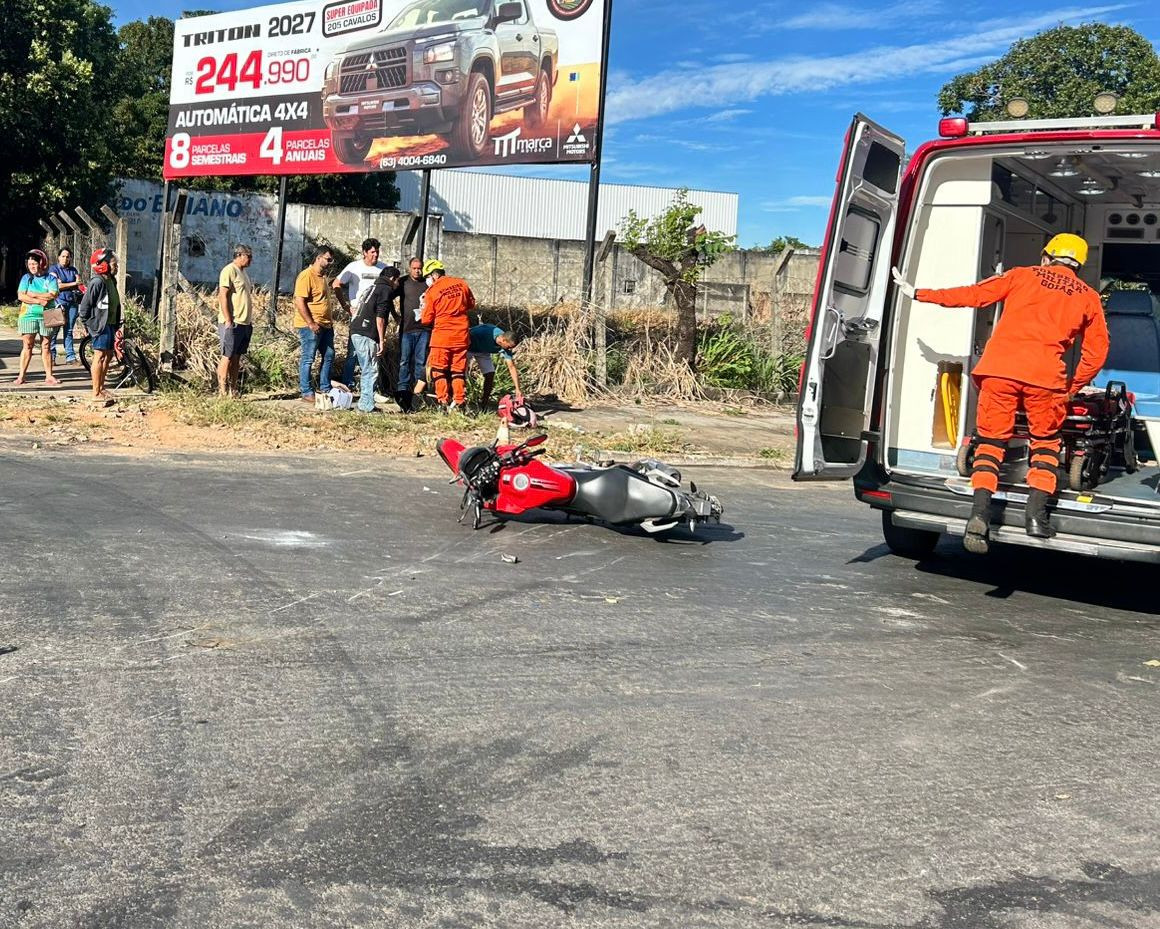 Colisão entre caminhonete e moto deixa bebê de 5 meses e outras duas pessoas feridas em Goianésia