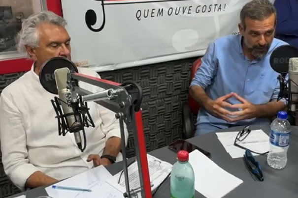 Ronaldo Caiado e Alcir Marques, da Fricó Alimentos, estreiam o programa “Fala Moçada” de Renato de Castro