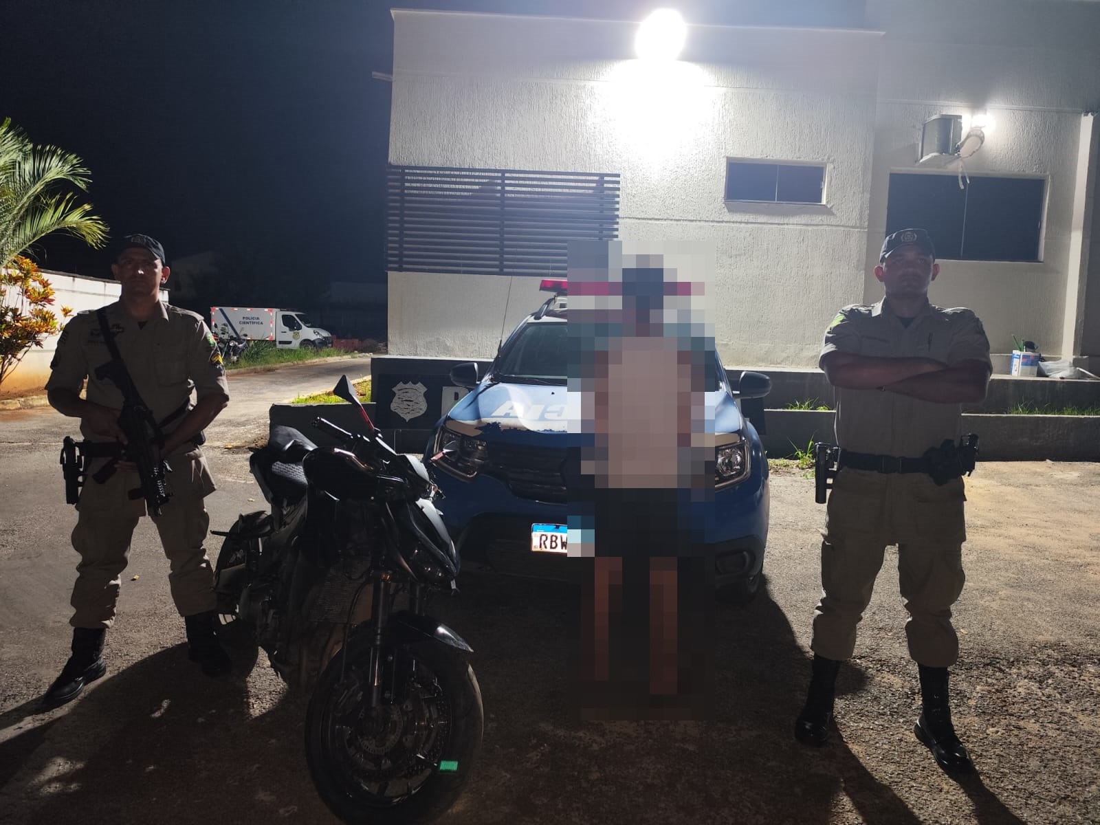 Moto clonada é apreendida pela Polícia Militar em Goianésia e condutor é preso por receptação