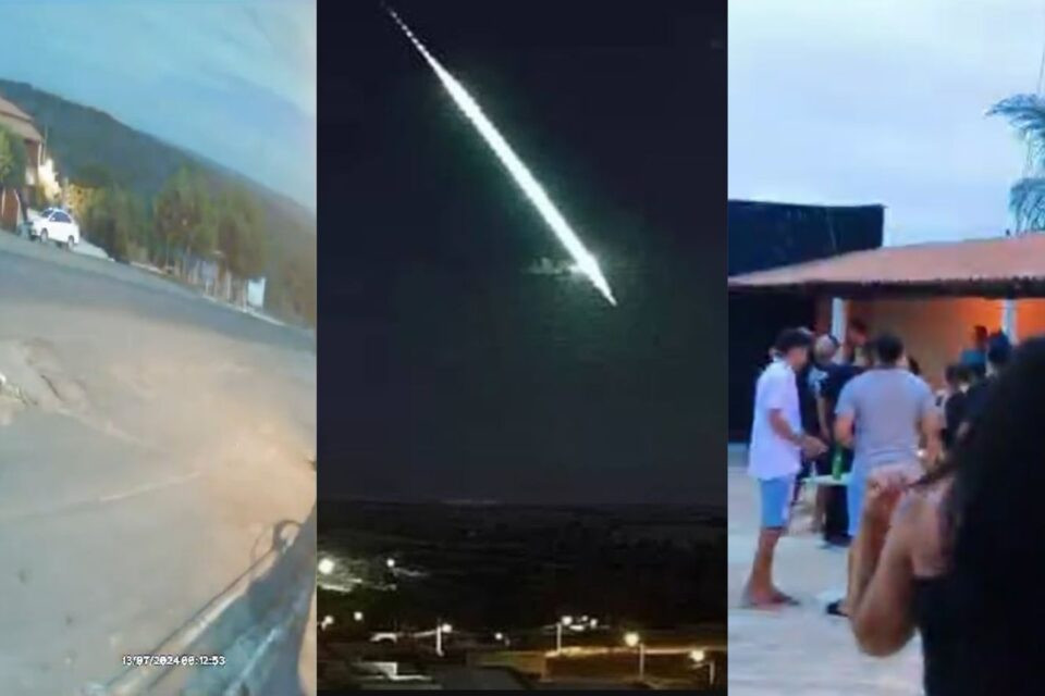 Meteoro corta o céu do Piauí e “transforma” noite em dia; queda foi registrada por câmeras