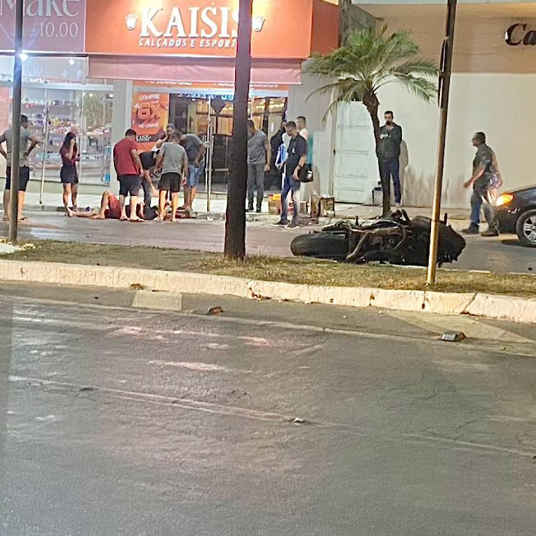 Motociclista tem o braço quebrado após se envolver em acidente de trânsito em Goianésia