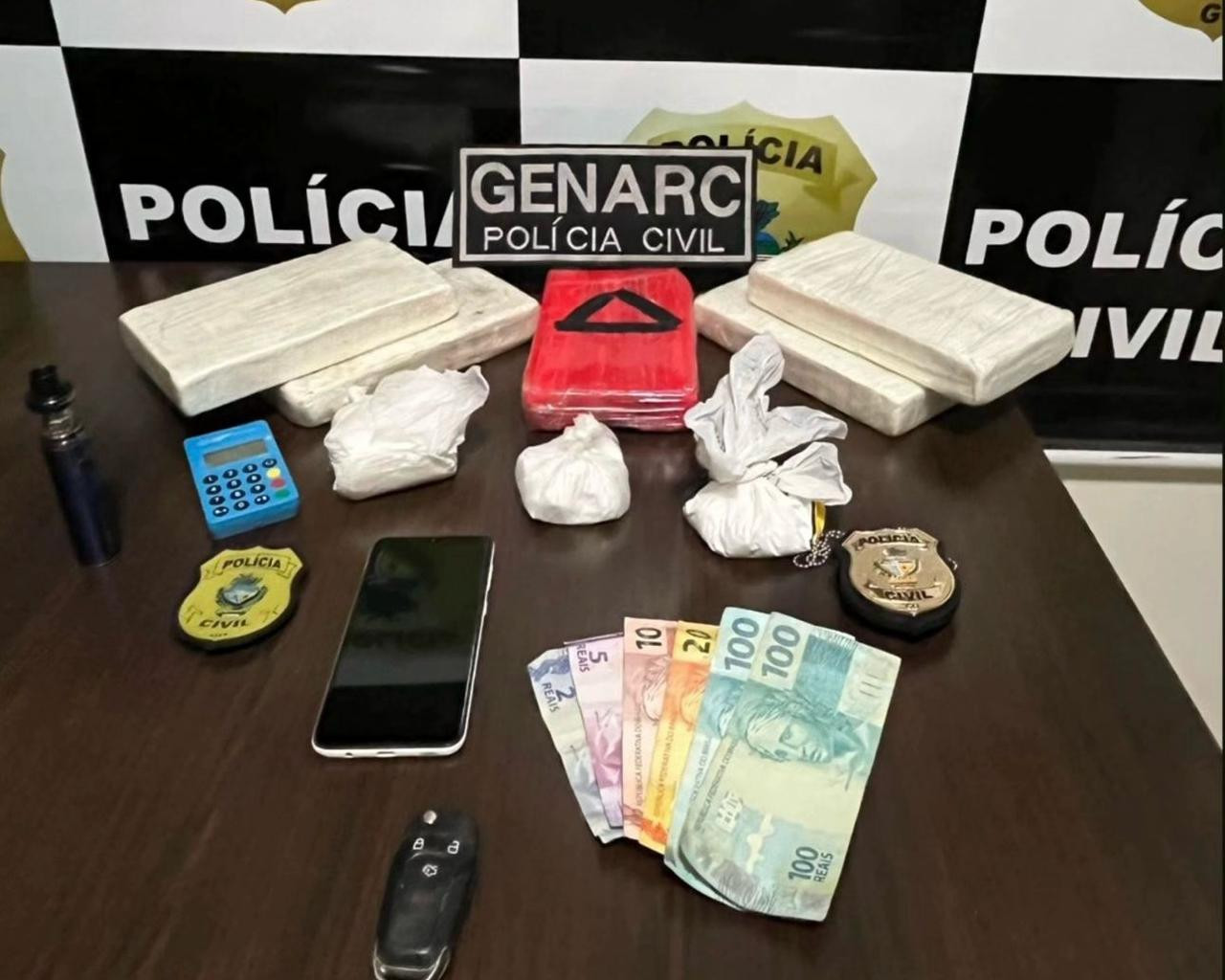 Polícia Civil de Goianésia prende traficante com mais de 5 kg de cocaína no Jardim Esperança