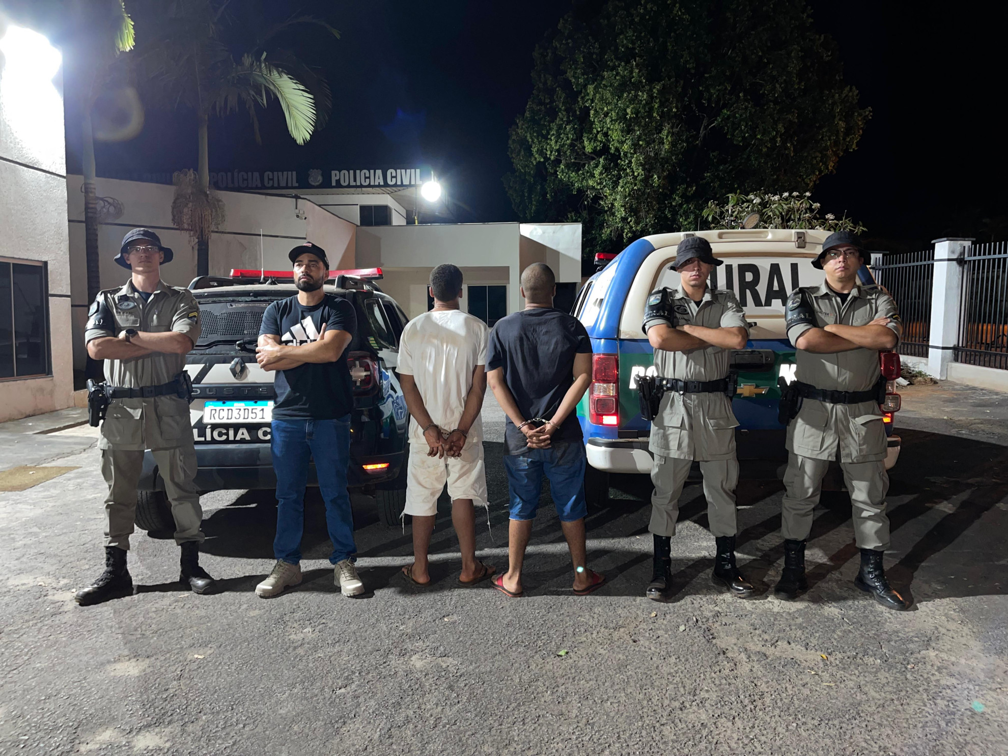 Ação conjunta do Batalhão Rural da Polícia Militar e Polícia Civil prendem ladrões de gado em Barro Alto